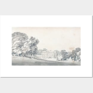 A Three Storied Georgian House in a Park, 1795 Posters and Art